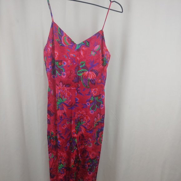 TOP SHOP -	MAGENTA FLORAL JUMP SUIT - Picture 1 of 5